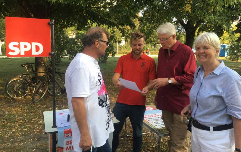 SPD Luisenstadt Mitte auf dem Sommerfest des Bürgervereins Luisenstadt